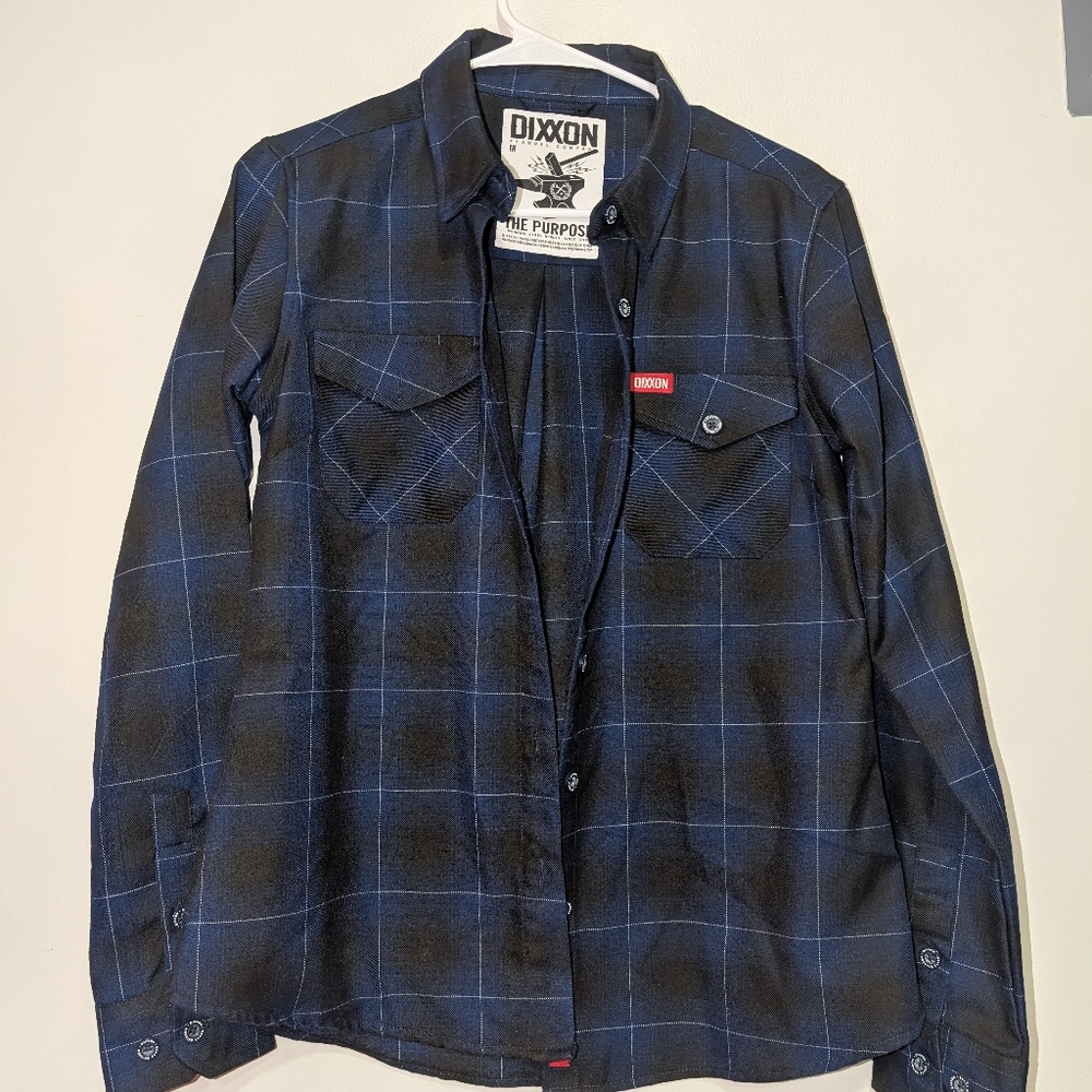 DIXXON Midnight Blue and Black Checkered Shirt